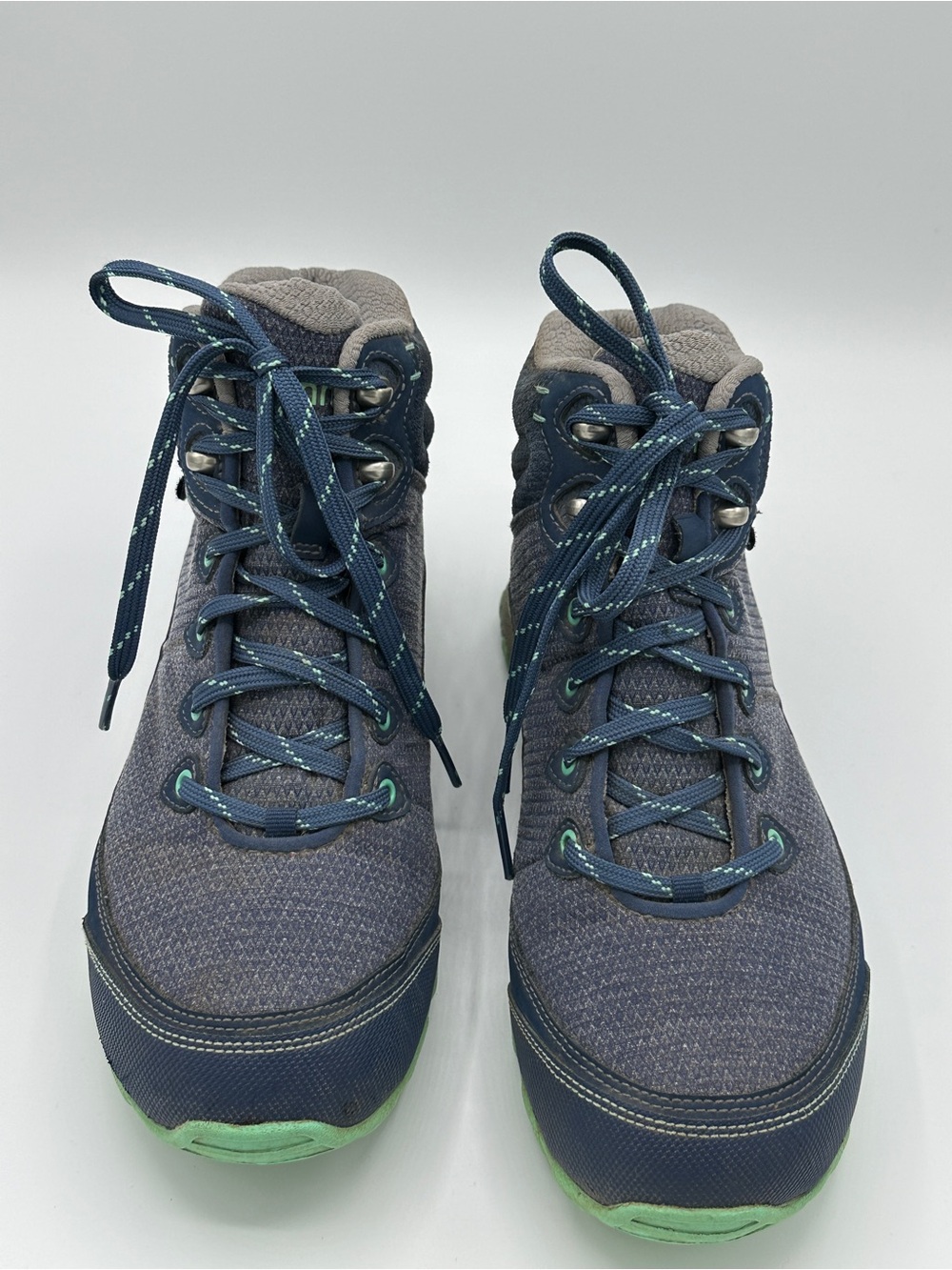 Ahnu By Teva Hiking Boots Blue Womens Size 8 Waterproof Vibram Shoes
